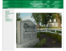 Tablet Screenshot of heritagefarmsliving.com